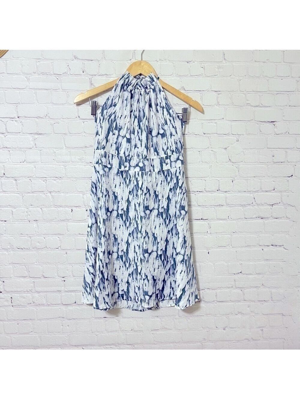 Graphic Print Halter Neck Dress